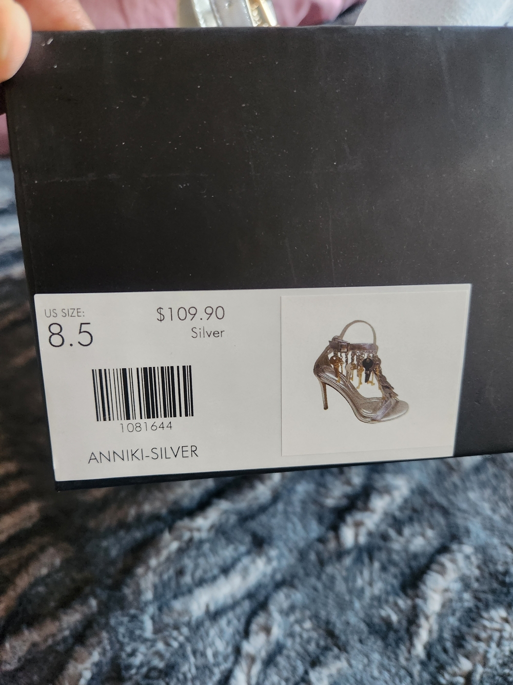 AKIRA Silver Key Charm Stiletto Sandals - Picture 4 of 5